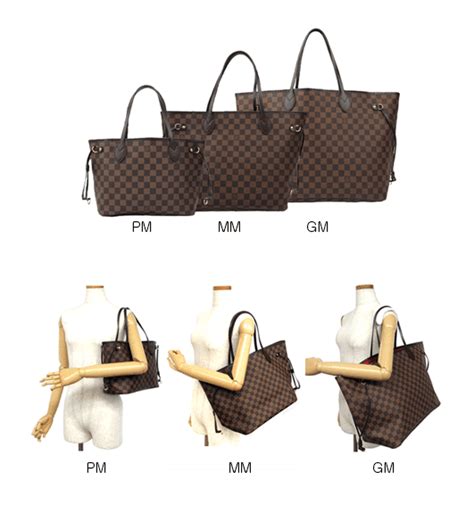 sizes of louis vuitton neverfull|Louis Vuitton tote size chart.